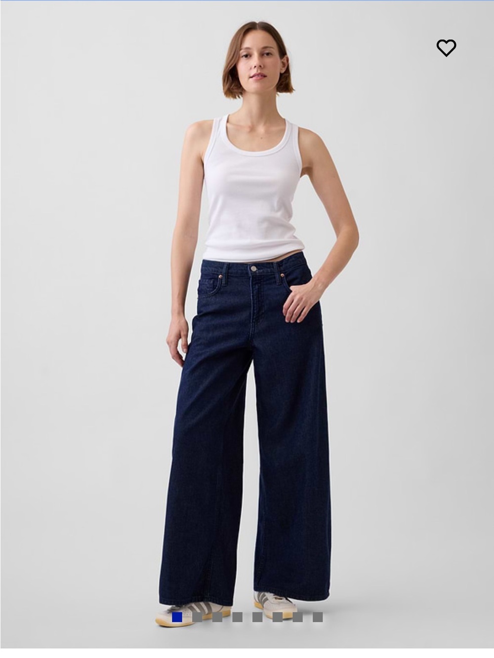 GAP Mid Rise UltraSoft Baggy Jeans in Rinsed Indigo